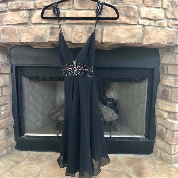NWOT Lapis Black. Backless, flowing dress. V neckline.  medium - Picture 1 of 10